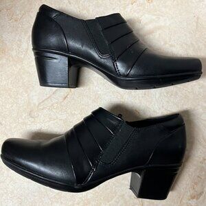 COLLECTION by Clarks Black Leather Women's 6.5M Emslie Guide Bootie